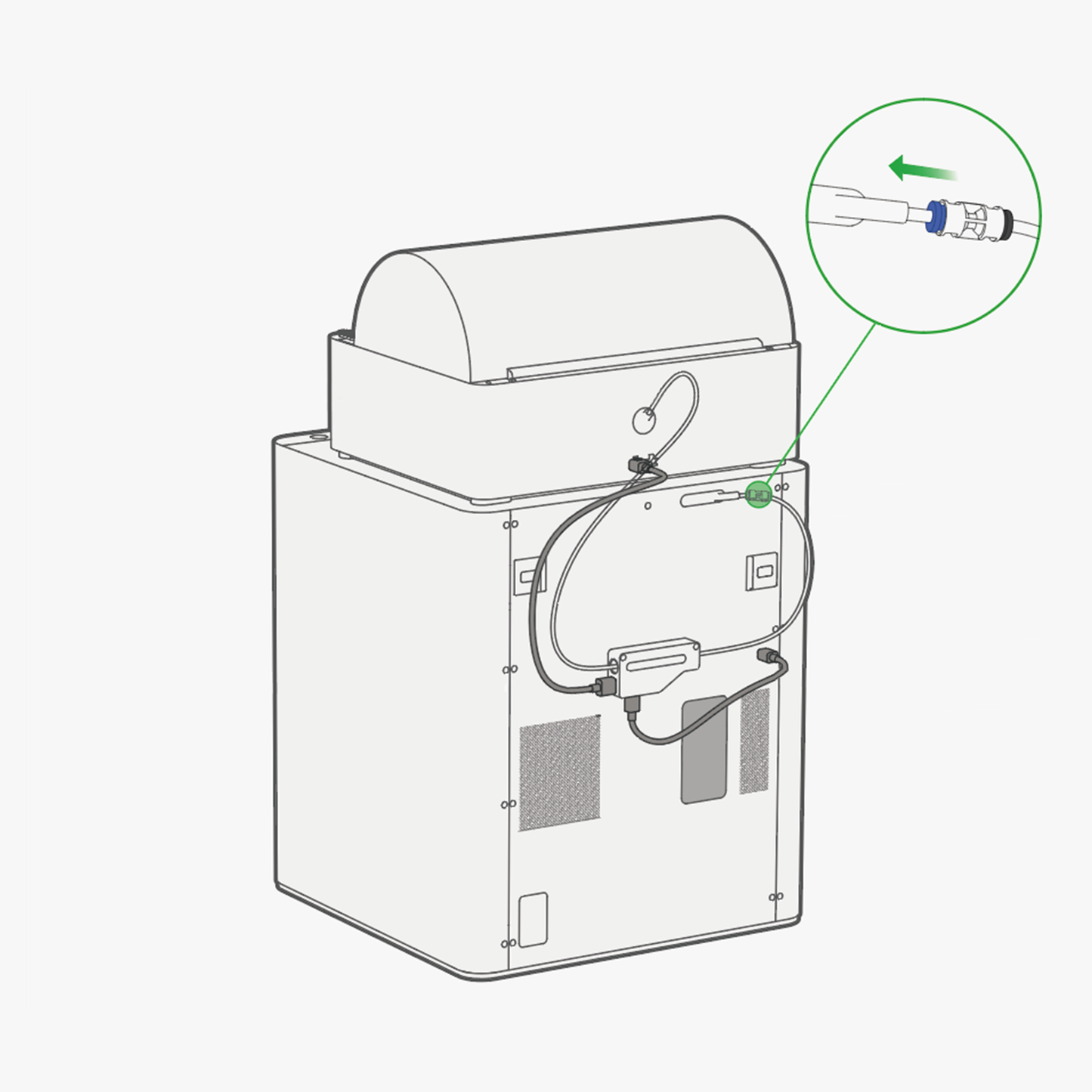 PTFE Tube Coupler - X1 Series and P1 Series / w/o holder
