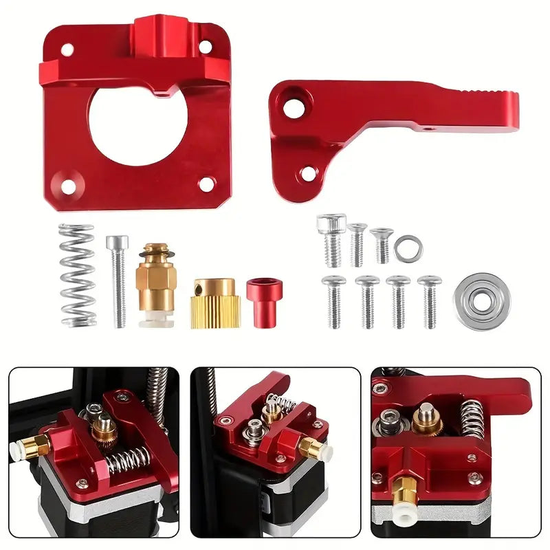 SHUIAN Aluminum MK8 Extruder Upgrade Kit for 3D Printers - Full Metal Drive Feed Replacement for Ender 3/3Pro, CR-10 & CR-10S