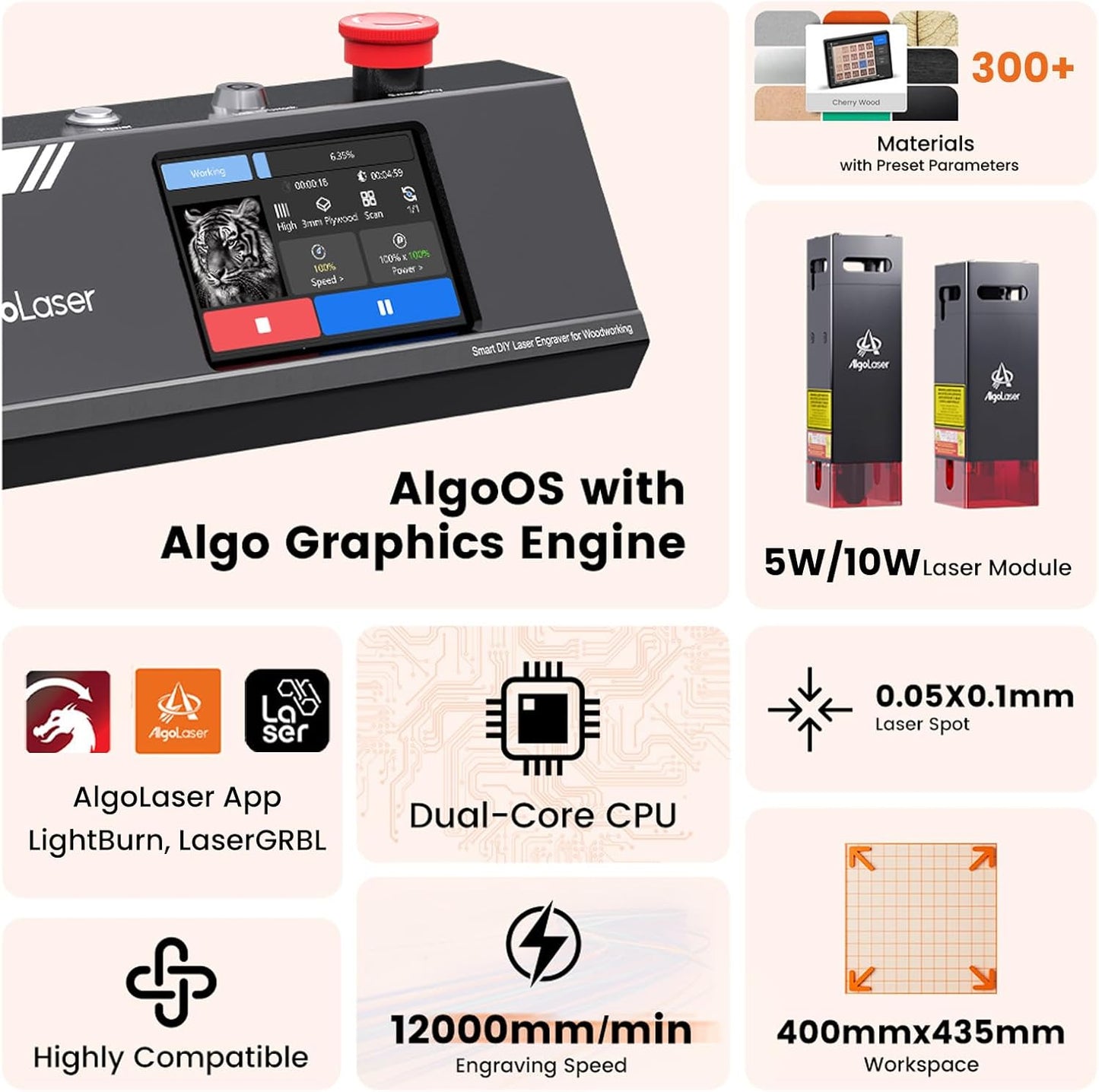 AlgoLaser DIY KIT MK2 Diode Laser Engraver 10W