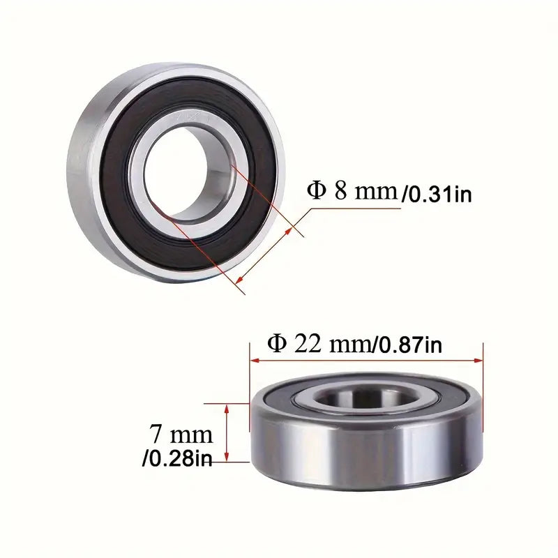 High Performance 608RS Micro Skate Bearings