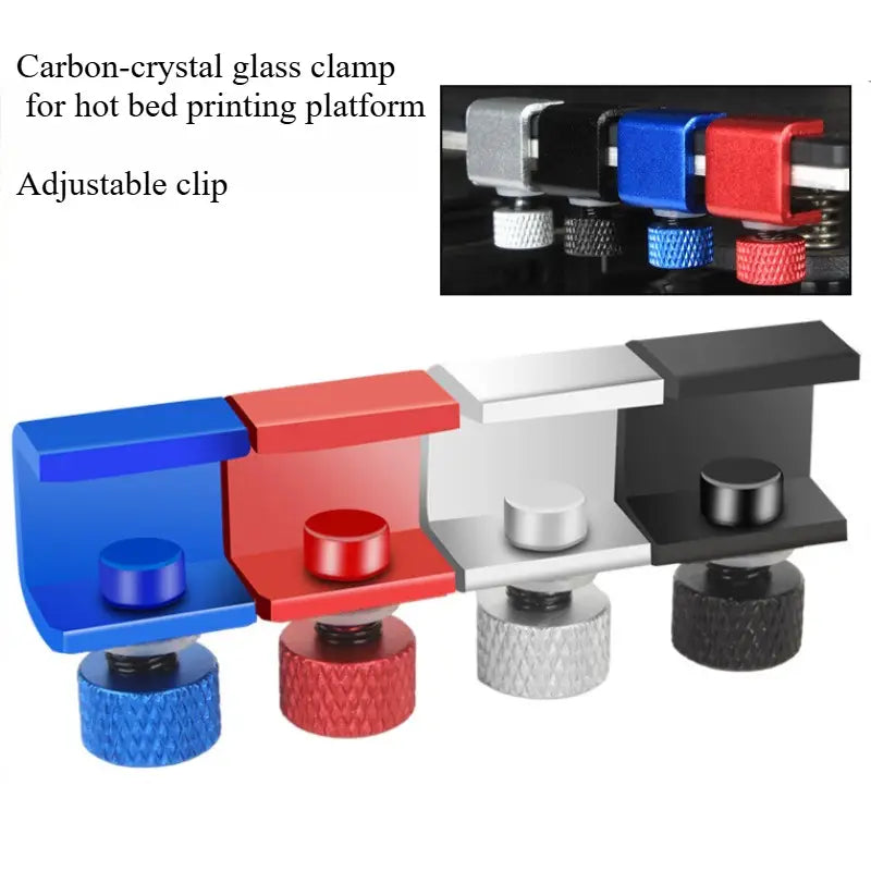 Including a Heated Bed Printing Platform with Glass Clamps That Are Adjustable.