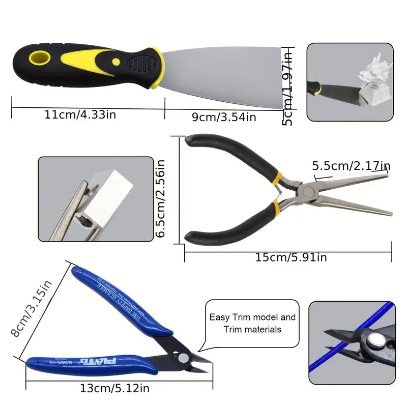 Deburring Tool Kit Engraving Knife Carving Tool DIY 3D Printer Accessories 3D Model File Cutter Scraper Material Removal Tools