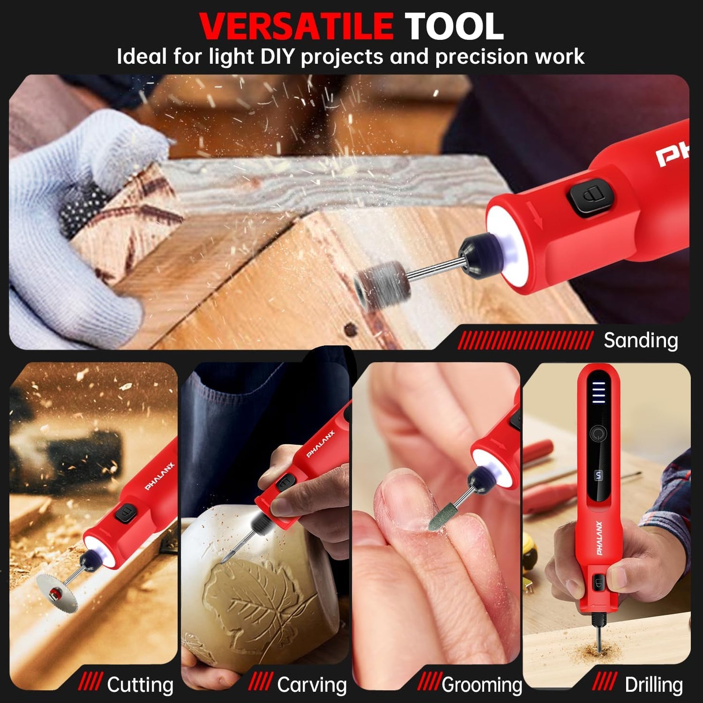 Cordless Rotary Tool, 5-Speed