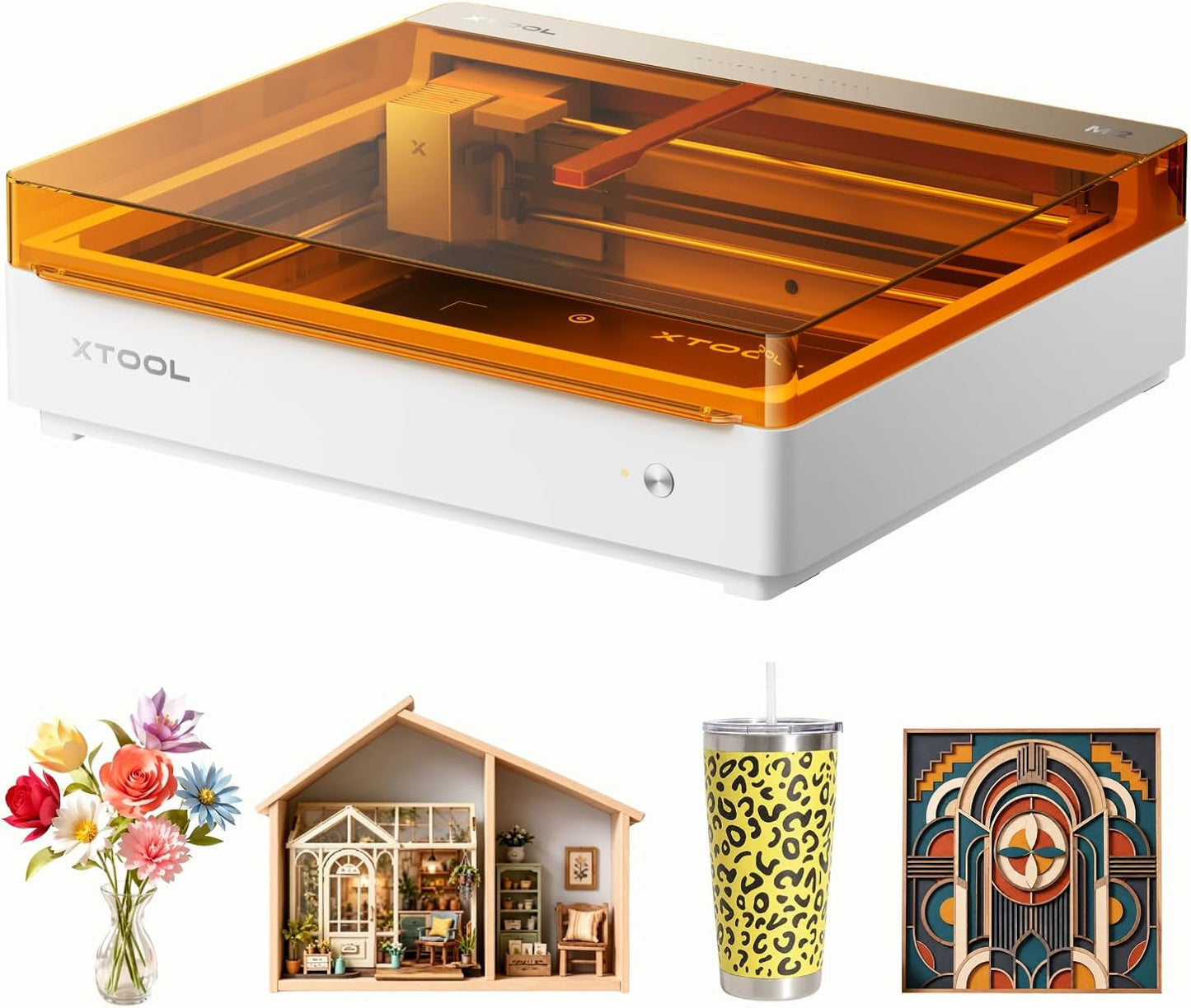 xTool M2 20W Color Craft Laser Engraver, with Full-Color CMYK Inkjet Printer