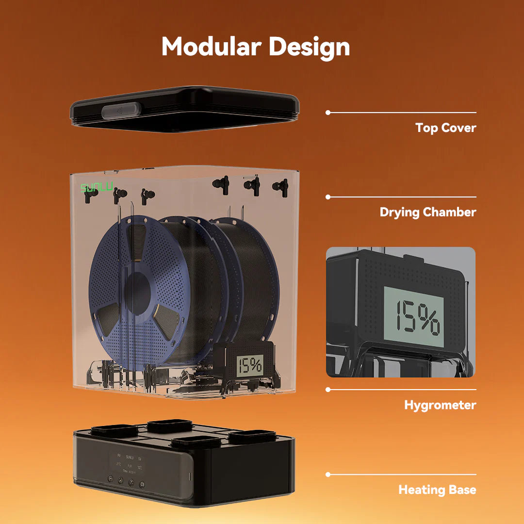 SUNLU SP2, 2-in-1 ფილამენტის საშრობი